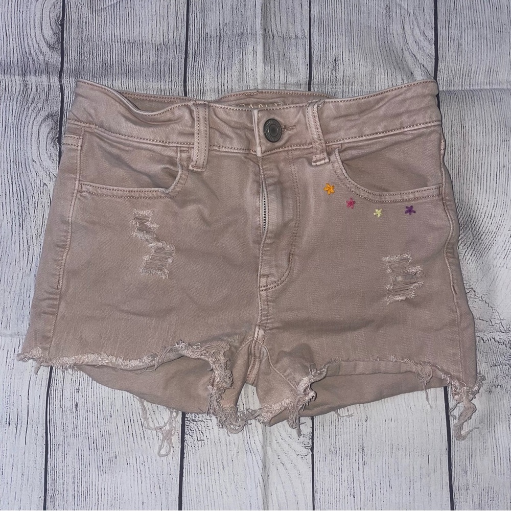 American Eagle Outfitters Khaki Denim Shorts